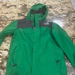 The North Face Hyvent Green Rain Windbreaker Jacket Coat Boy's Size: L 14/16